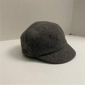 Kangol Hat Wool Stingy Space Cap Equestrian Short Brim Embroidered Grey Small